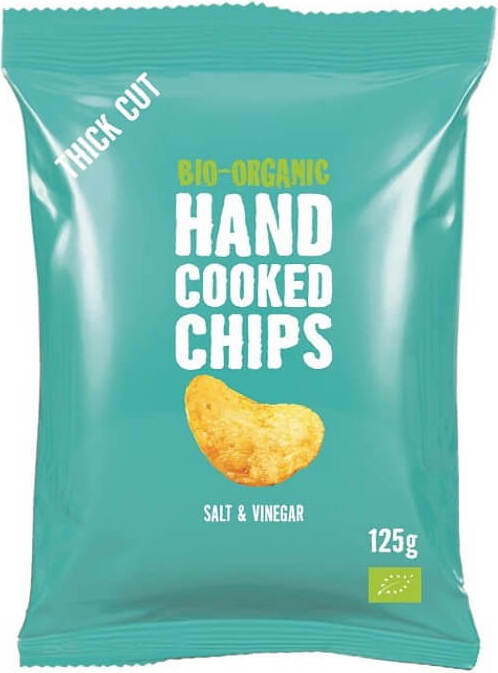Chips de pommes de terre, finement tranchées, saveur sel et vinaigre BIO 125 g - TRAFO