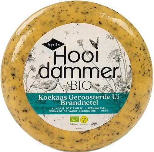 Fromage affiné à l'oignon et à l'ortie (50% de matière grasse sur sec) BIO 45 kg - HOOIDAMMER