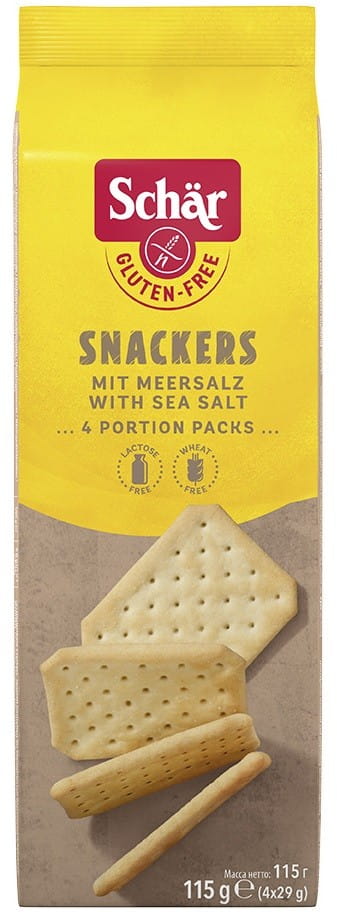 Snackers crackers au sel de mer sans gluten 115 g SCHÄR