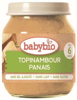 Purée de topinambours et panais dès 6 mois sans gluten BIO 130 g BABYBIO