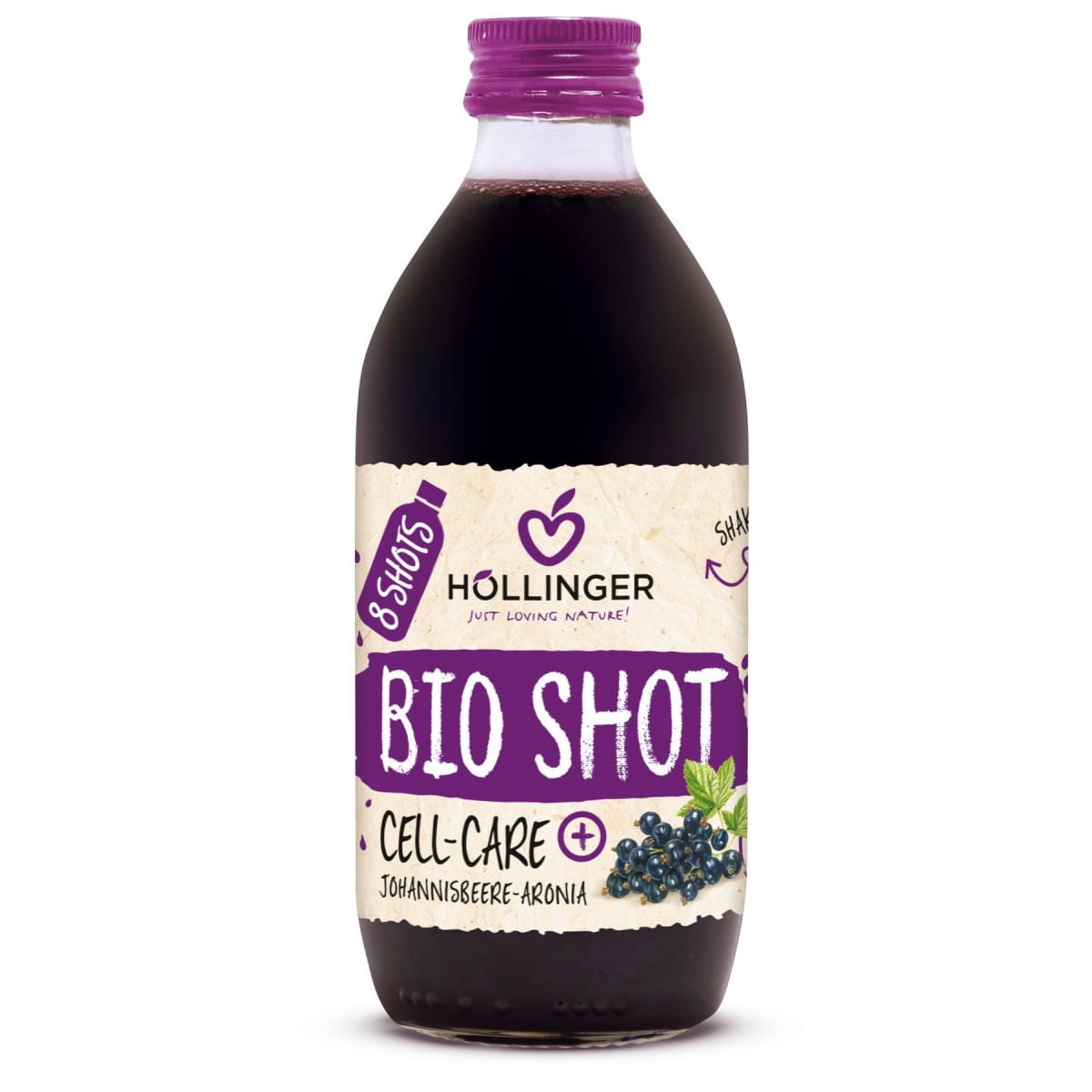 Fruit shot cassis - aronia antioxydant BIO 330 ml - HOLLINGER
