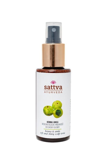Lotion cuir chevelu, éclat et douceur, henné et amla 100 ml - SATTVA