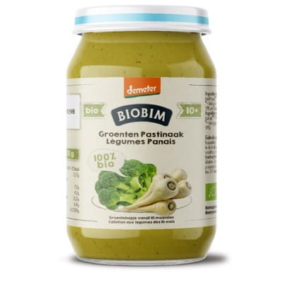 10 mois de purée de légumes aux panais sans sucre ajouté demeter BIO 250 g - BIOBIM