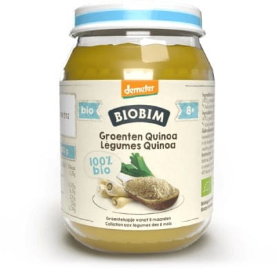 8 mois de purée de légumes au quinoa sans sucre ajouté demeter BIO 200 g - BIOBIM