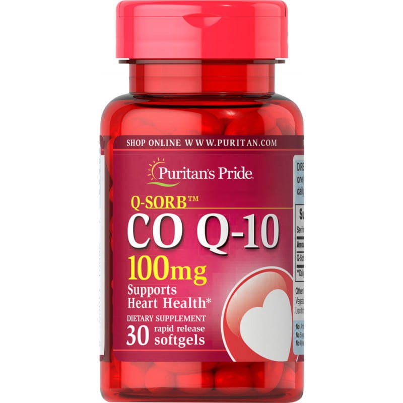 Coenzyme Q10 100 mg chaque Q10 30 gélules PURITAN'S PRIDE
