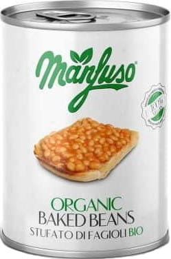 Haricots blancs à la sauce tomate BIO 400 g MANFUSO