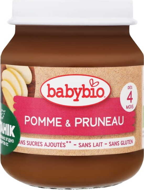 Dessert pomme - prune dès 4 mois sans gluten BIO 130 g BABYBIOg