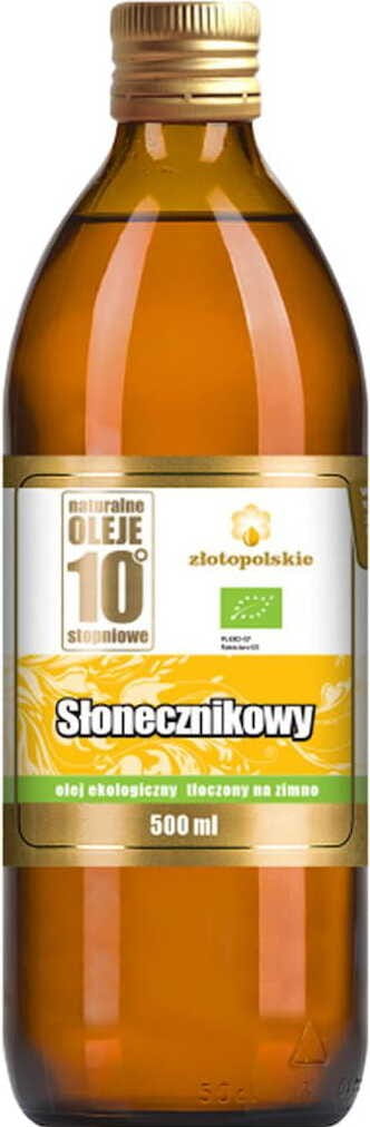 Huile de tournesol pressée à froid BIO 500 ml - POLISH GOLD