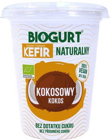 BIOGURT vegan alternative au kéfir de noix de coco fermenté BIO 400 g BIOGURT