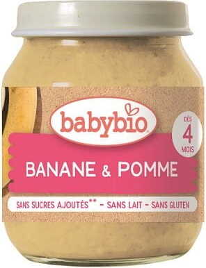 Banane - dessert pomme dès 4 mois sans gluten BIO 130 g BABYBIO
