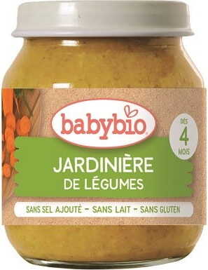 Purée de légumes du jardin dès 4 mois BIO sans gluten 130 g BABYBIO