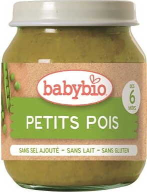 Purée de petits pois dès 6 mois BIO sans gluten 130 g BABYBIO