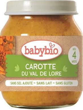 Purée de carottes à partir de 4 mois sans gluten BIO 130 g BABYBIO