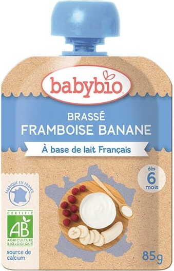 Yaourt dessert framboise-banane dès 6 mois BIO 85 g BABYBIO