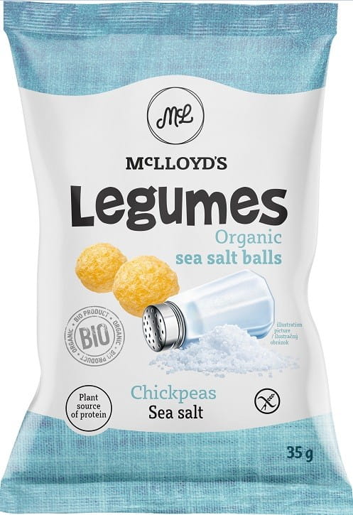 Chips de pois chiches au sel de mer sans gluten BIO 35 g MCLLOYDS
