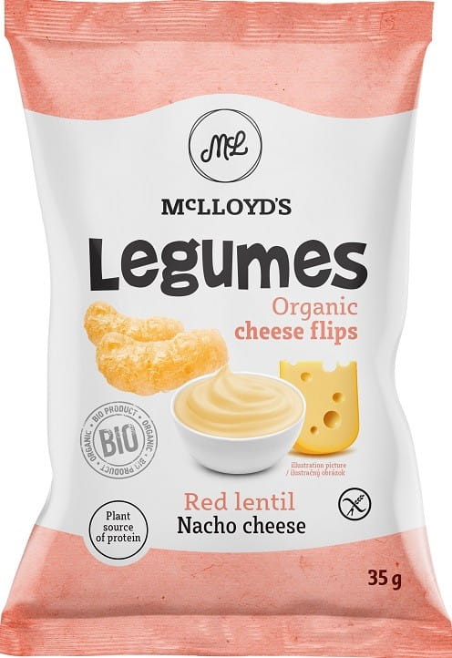 Chips au fromage aux lentilles corail sans gluten BIO 35 g MCLLOYDS