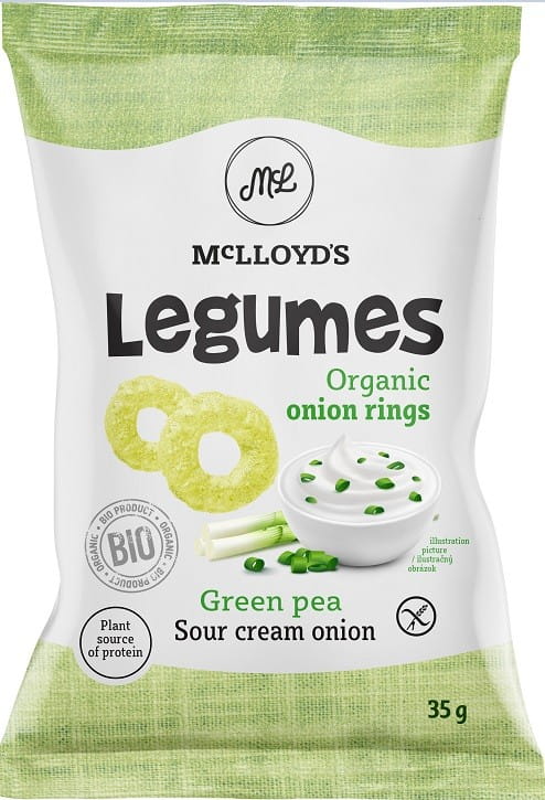 Chips aux petits pois, crème et oignon sans gluten BIO 35 g MCLLOYDS