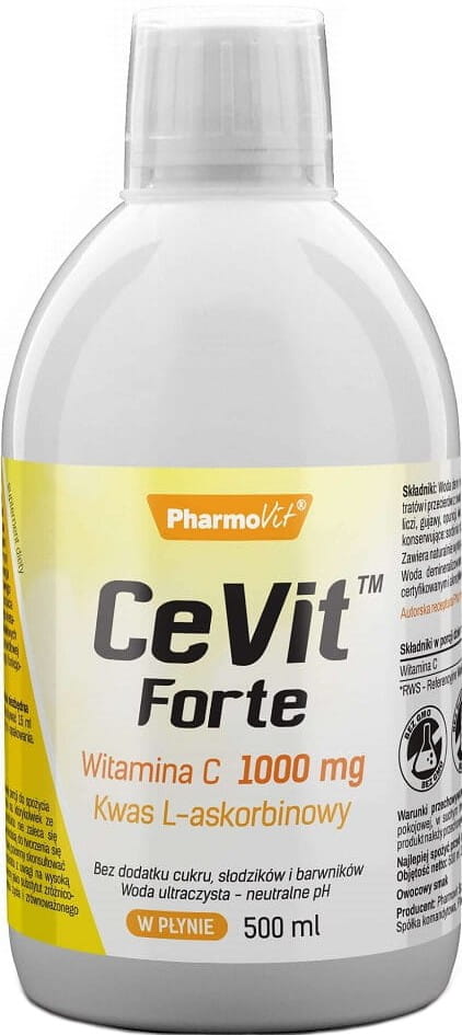 Vitamine C L acide - Ascorbique cevit FORTE 1000mg 500ml PHARMOVIT