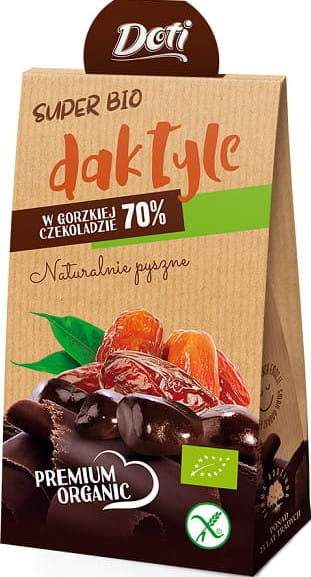 Dattes au chocolat noir sans gluten BIO 50 g - DOTI