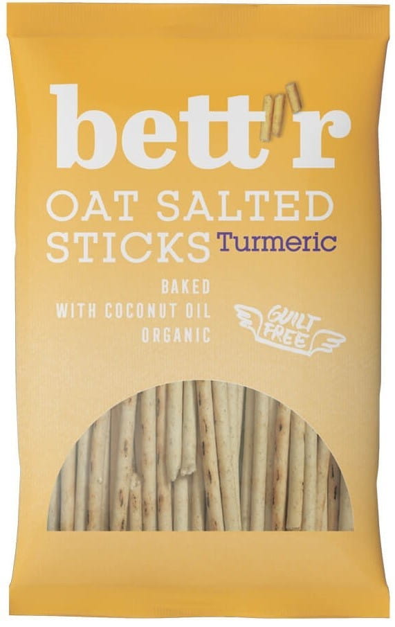 Bâtonnets d'avoine salés au curcuma BIO 50 g BETTR