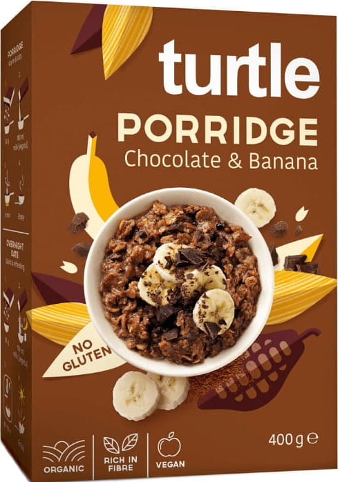 Bouillie chocolat-banane sans gluten BIO 400 g - TURTLE