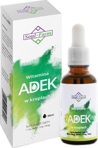 Vitamine ADEK en gouttes (700mcg + 2000iu + 100mcg + 12mg) 30 ml - SOUL FARM