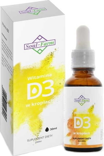 Vitamine D3 en gouttes (2000iu) 30 ml - SOUL FARM