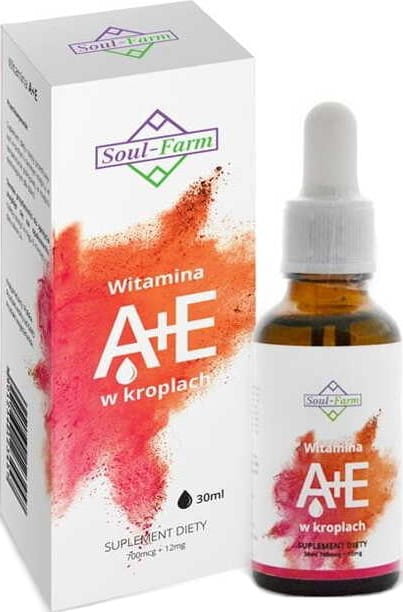 Gouttes de vitamine A + E (700mcg + 12mg) 30 ml - SOUL FARM