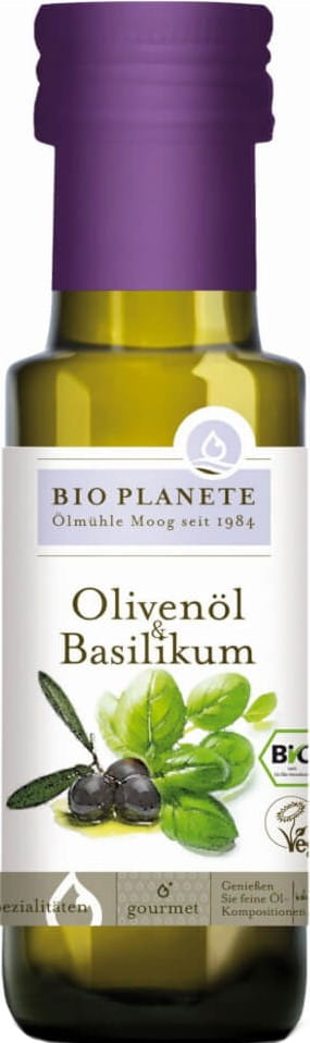 Huile d'olive au basilic BIO 100 ml - BIO PLANETE
