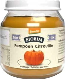 4 mois de purée de potiron demeter sans sucre ajouté BIO 125 g - BIOBIM