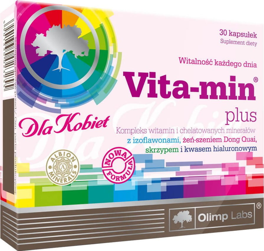 Vitamines et minéraux pour femmes + acide hyaluronique vita - min plus 30 gélules OLIMP LABS