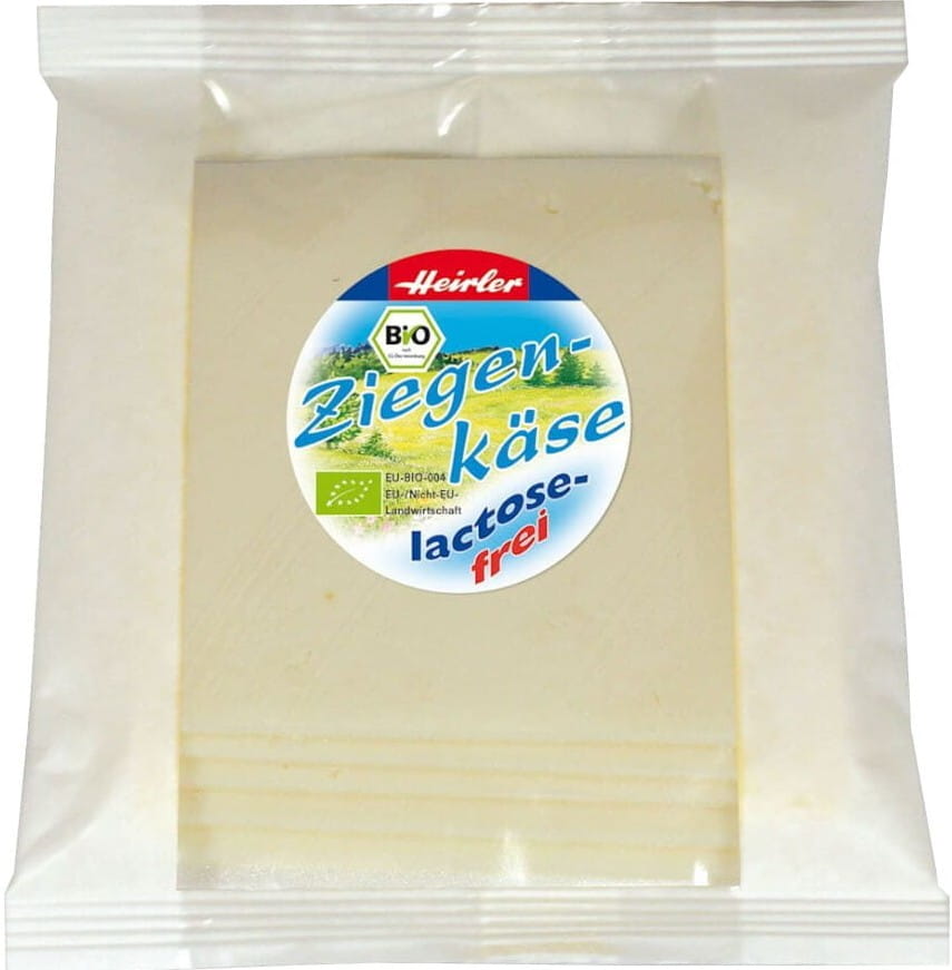 Tranches de fromage de chèvre sans lactose BIO 120 g - HEIRLER