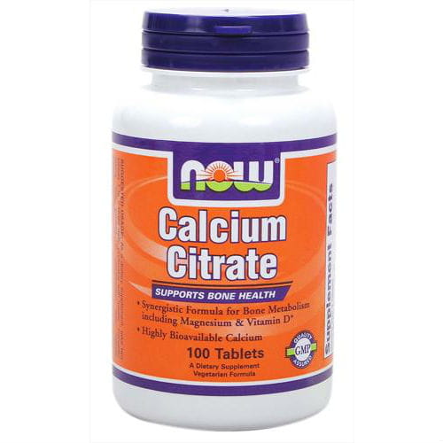 Citrate de calcium plus citrate de magnésium et de calcium 300mg 100 gélules NOW FOODS
