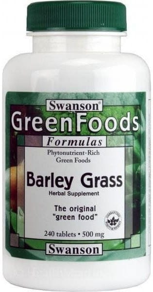 Herbe d'orge jeune herbe d'orge verte orge 500mg 240 comprimés SWANSON