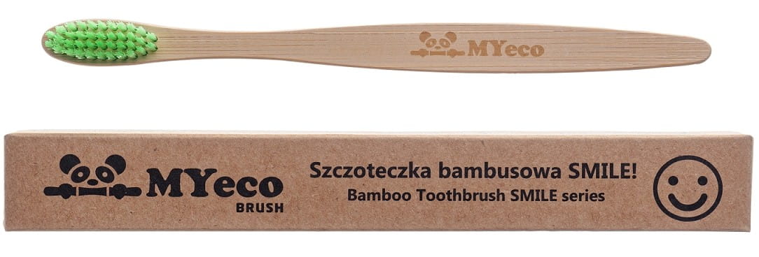 Brosse à dents bambou vert doux - MYECOBRUSH