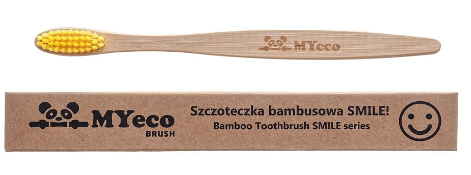 Brosse à dents bambou jaune souple - MYECOBRUSH