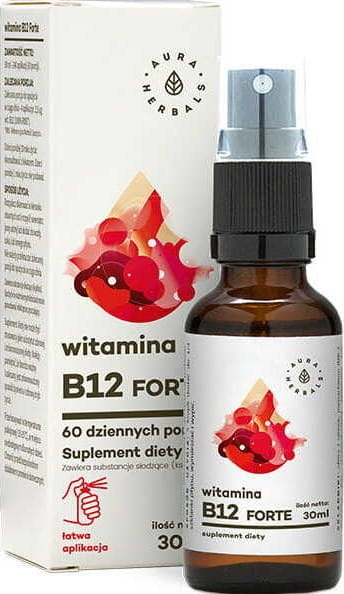 Vitamine B12 FORTE 60 portions 30 ml AURA HERBALS