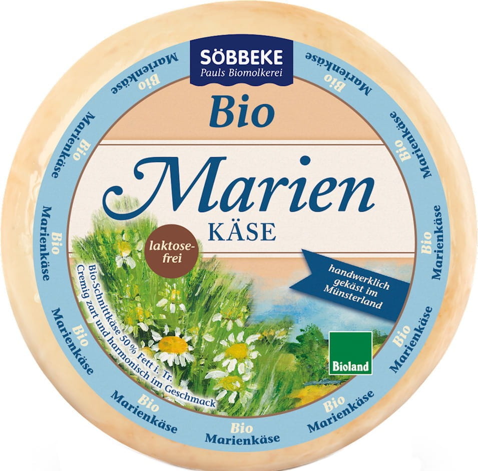Fromage affiné Marienkase (50% matière grasse sèche) BIO (env. 45 kg) - SOBBEKE