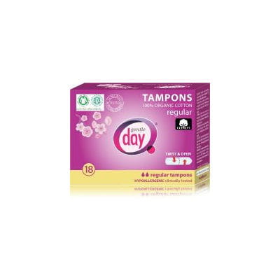 Tampons 100% coton bio - regular 18 pcs - GENTLE DAY