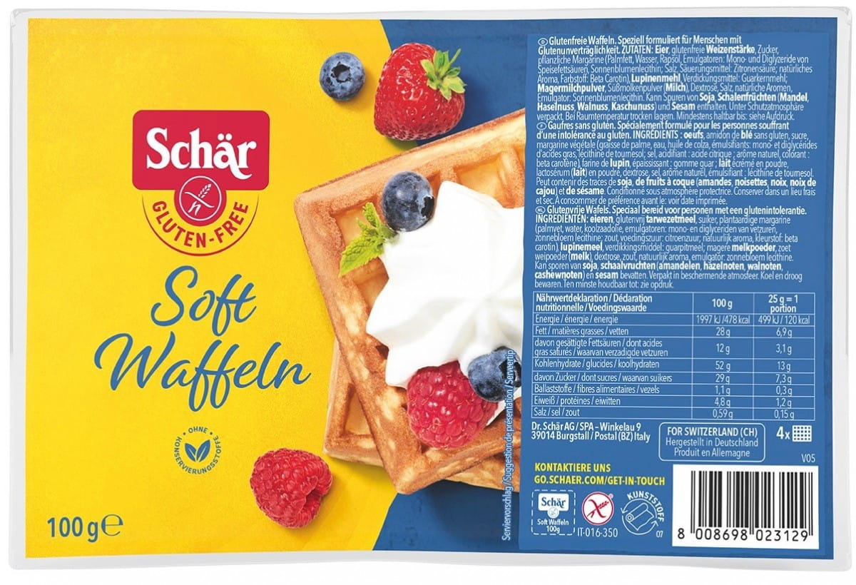 Gaufres soft waffeln sans gluten 100 g SCHÄR