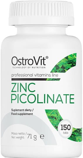 Picolinate de zinc zinc 15 MG picolionate de zinc 150 comprimés 17 g OSTROVIT