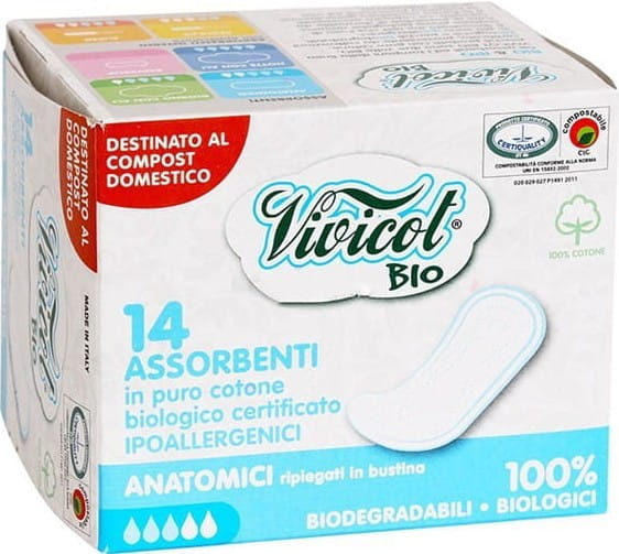 Serviettes hygiéniques anatomiques sans ailettes ultra fines 14 pièces - VIVICOT