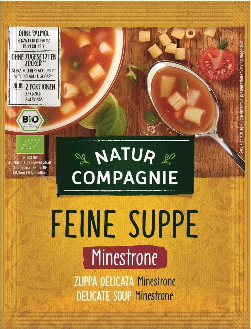 Soupe minestrone aux nouilles BIO 50 g - NATUR COMPAGNIE