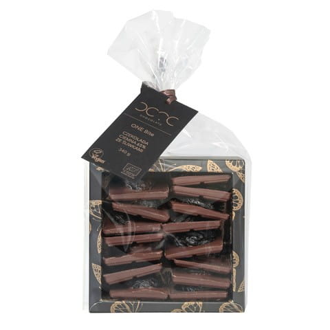 Une bouchée chocolat noir 65% aux prunes sans gluten BIO 340 g - CACAO