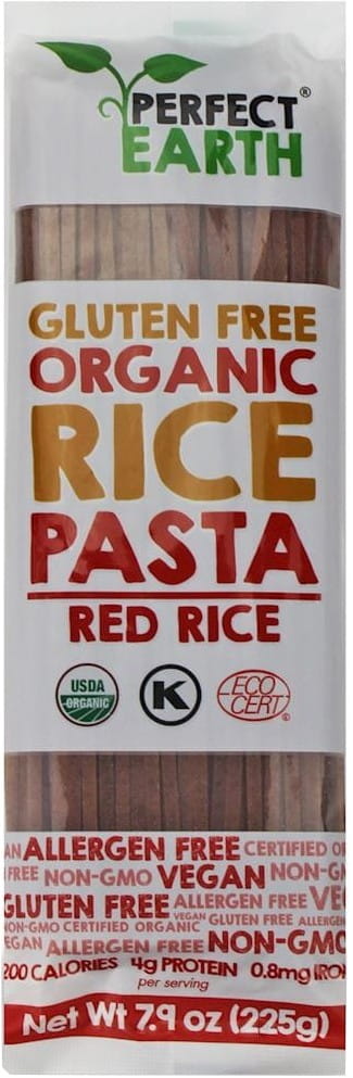 Pâtes au riz rouge sans gluten BIO 225 g - PERFECT EARTH