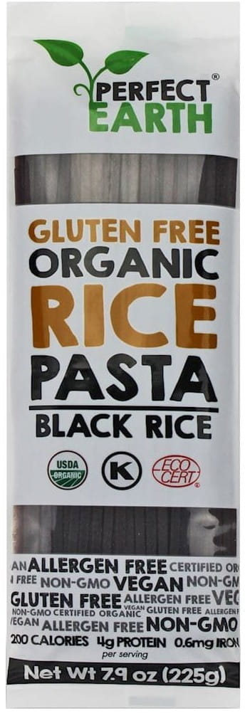 Pâtes de riz noir sans gluten BIO 225 g - PERFECT EARTH