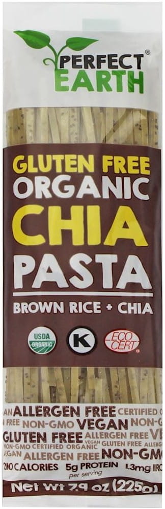 Pâtes au riz brun et chia sans gluten BIO 225 g - PERFECT EARTH