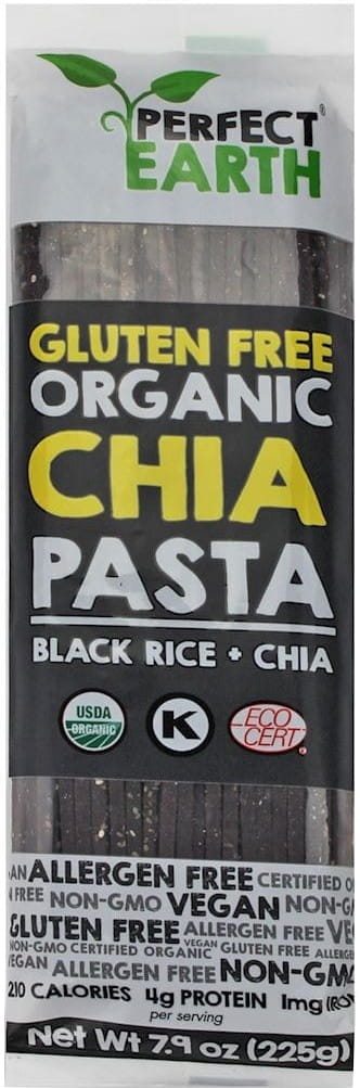 Nouilles au riz noir et chia sans gluten BIO 225 g - PERFECT EARTH