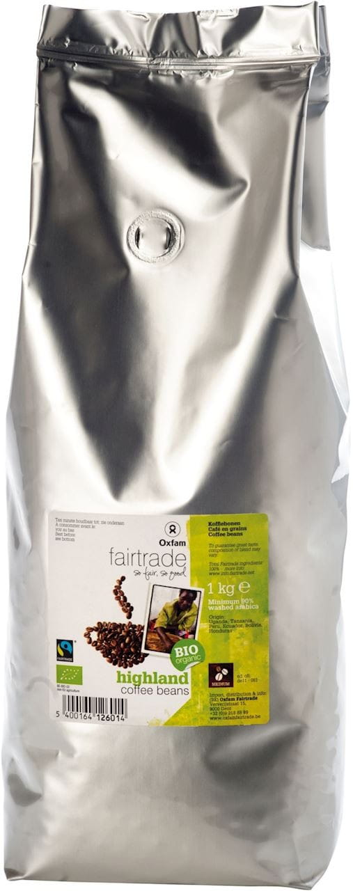 Café arabica équitable en grains BIO 1 kg - OXFAM