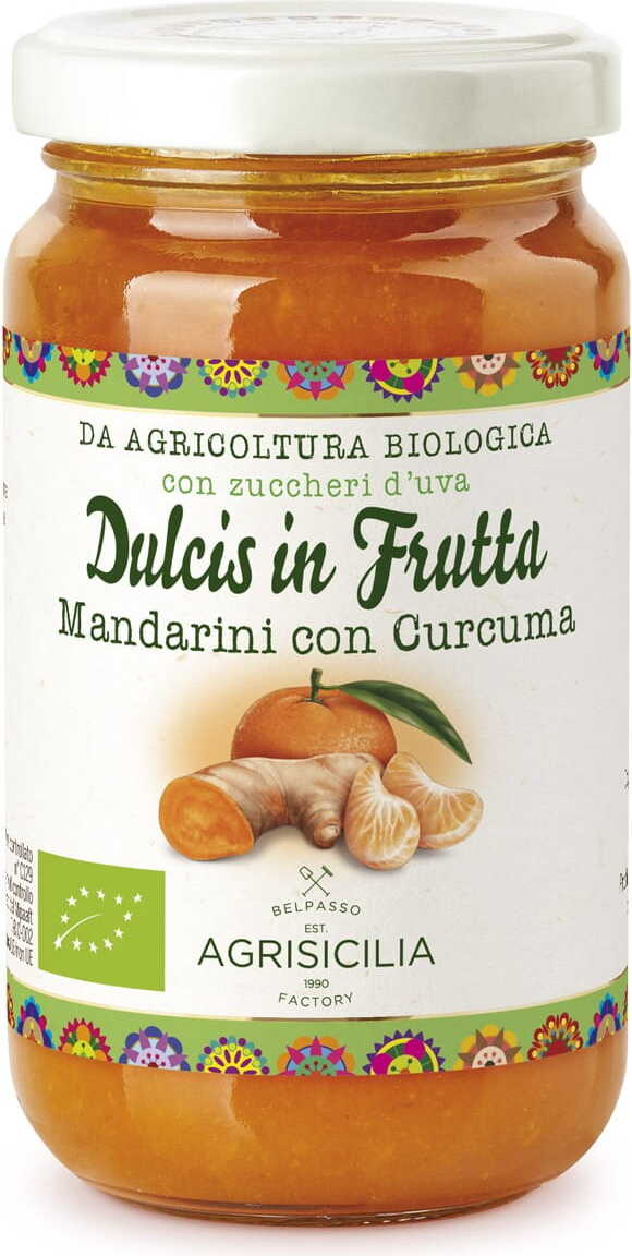 Mousse de mandarine au curcuma BIO 240 g - AGRISICILIA